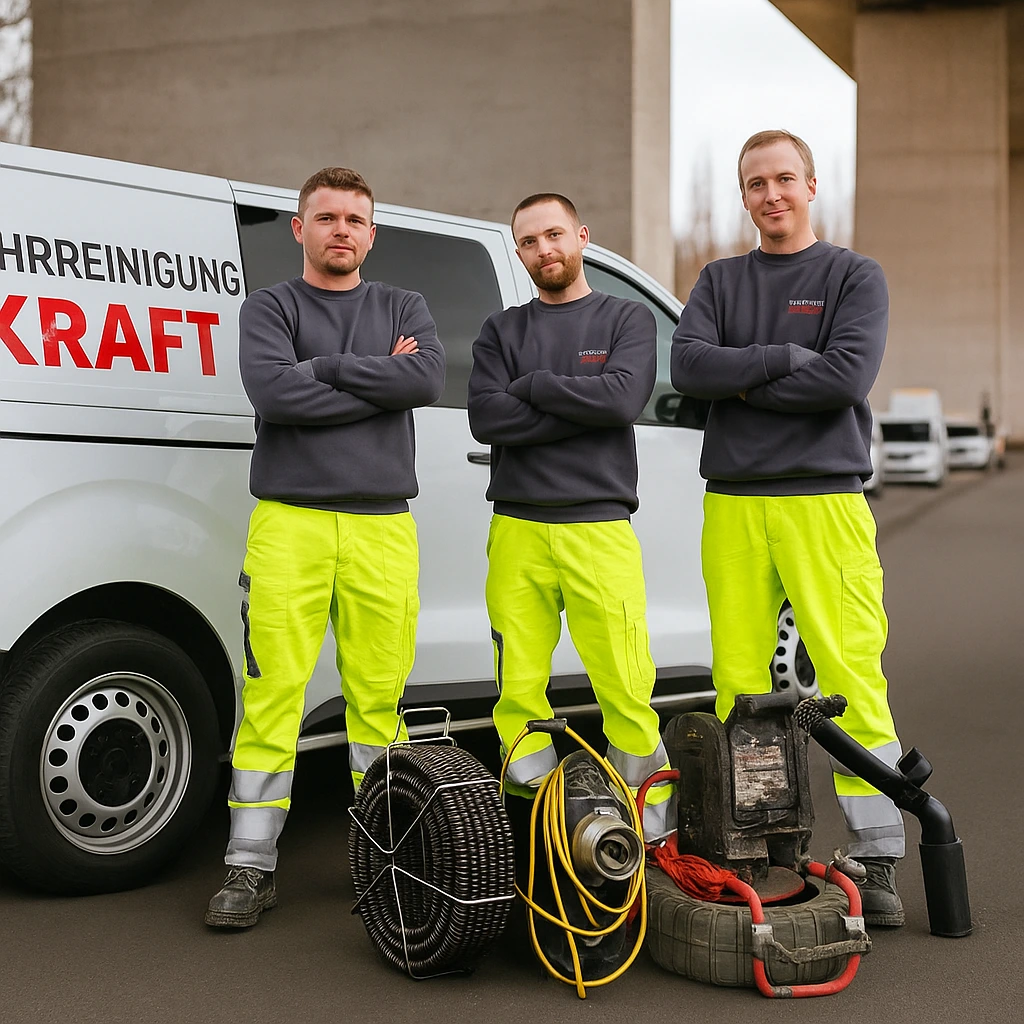 Erfahrenes Team der Firma Kraft reinigt Rohre, Abflüsse und Kanäle in Andernach und Umgebung mit professioneller Ausrüstung.